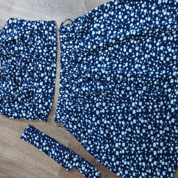 Shein three piece set top, skirt, belt - Picture 3 of 11